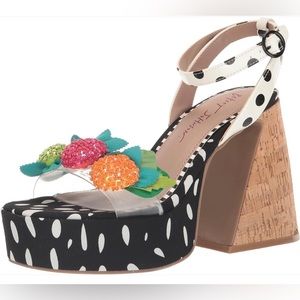 🌸NEW BETSEY JOHNSON Women’s Sprite Heeled Sandal Size 8.5 With Box.